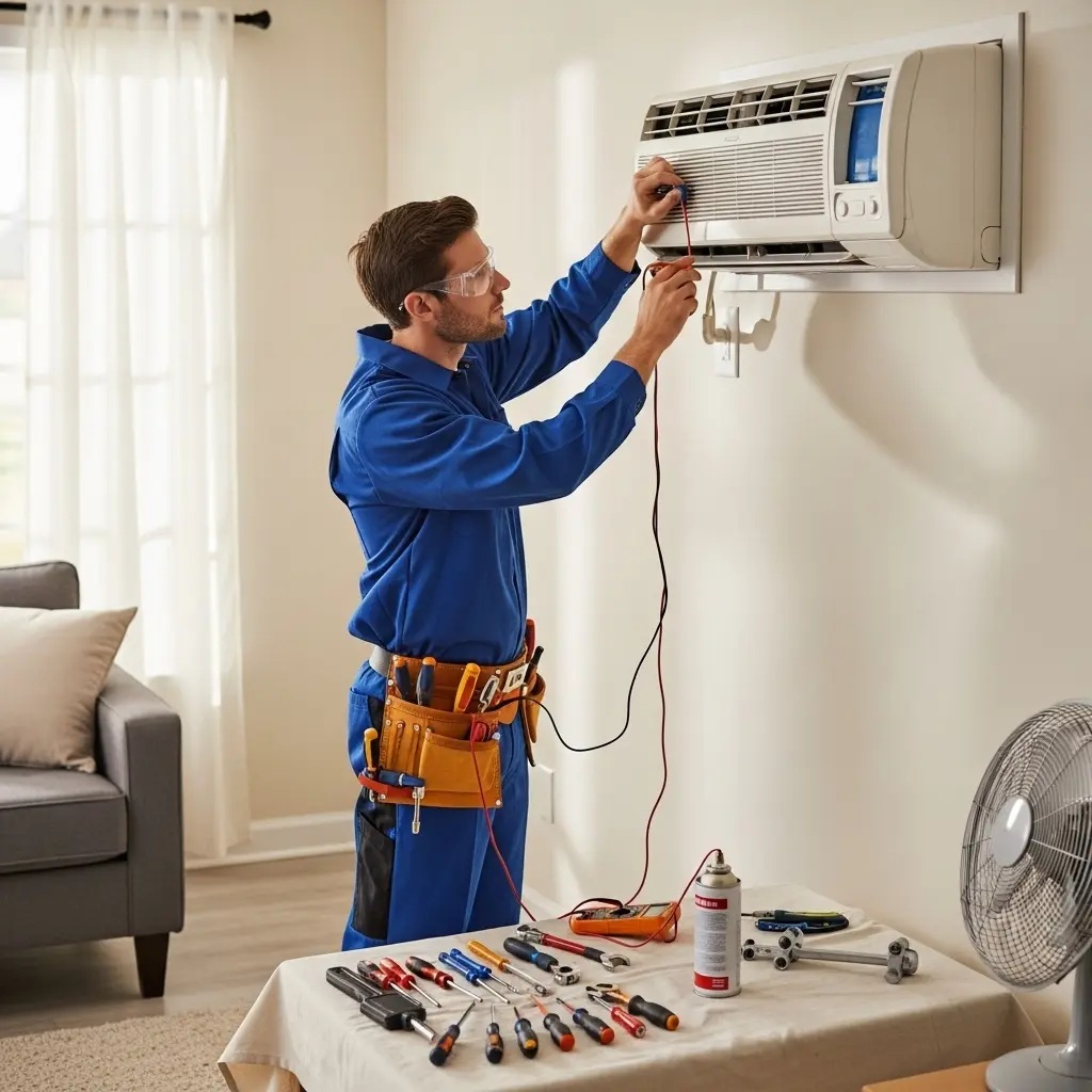 Büyükçekmece Amana Amana klima gaz dolumu ve bakım – Enerji verimliliği artırıldı. - Teknik servis örneği
